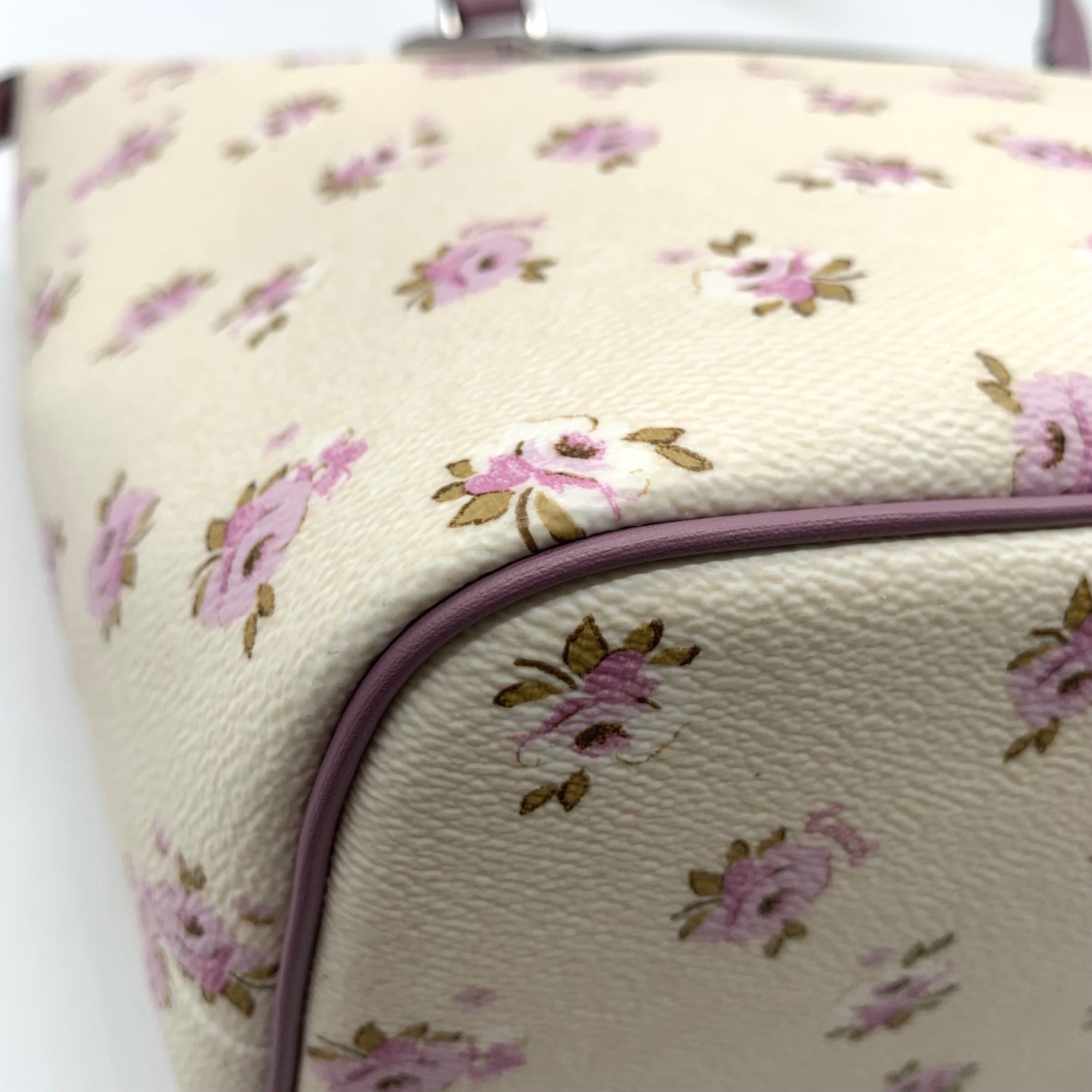 Coach Cream Floral Coated Canvas Gallery Tote Bag-CAL59