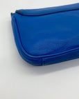 Tory Burch Blue Pebbled Leather Mini Crossbody Bag