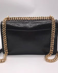 Michael Kors Chocolate Suede & Leather Claire Shoulder Bag
