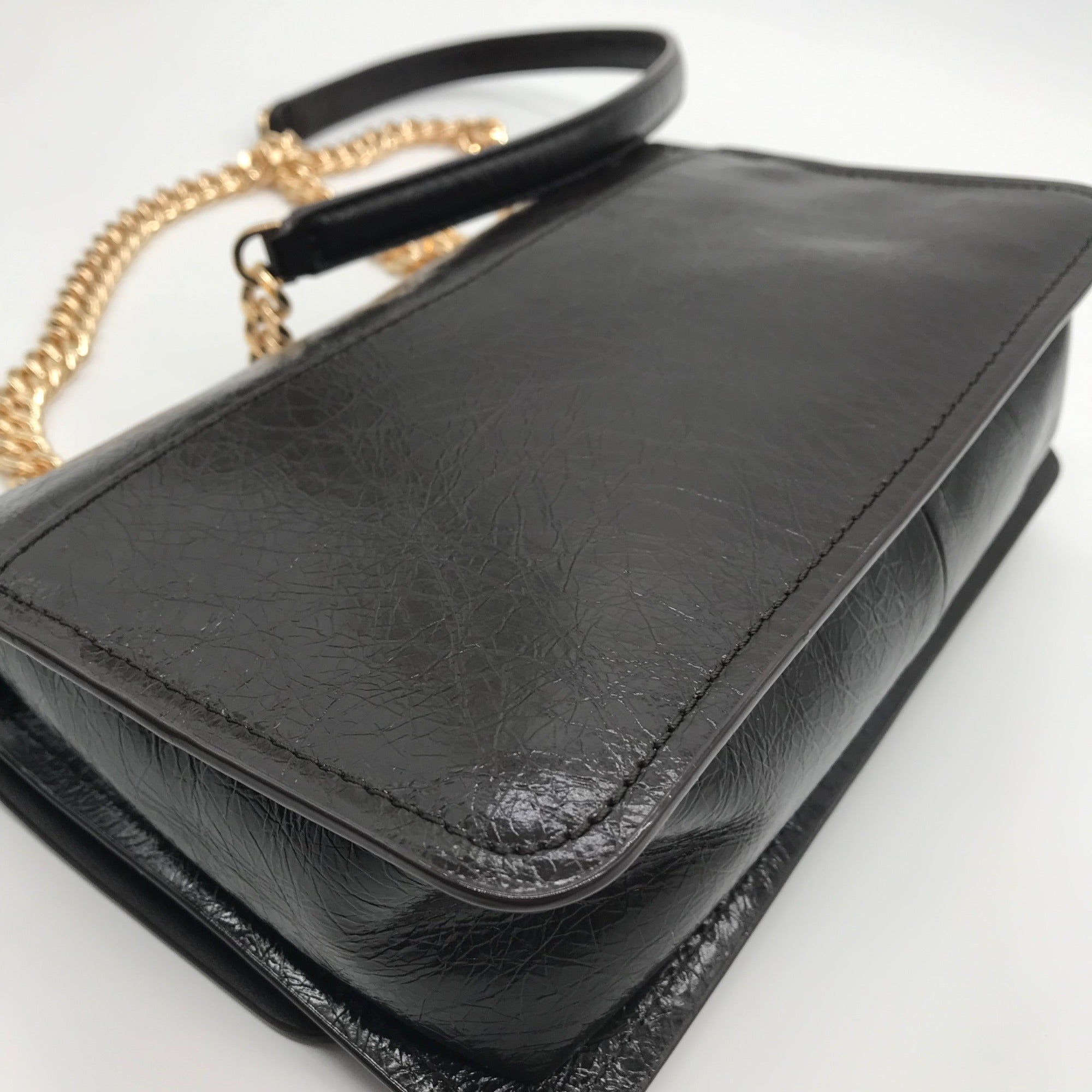 Michael Kors Chocolate Suede &amp; Leather Claire Shoulder Bag