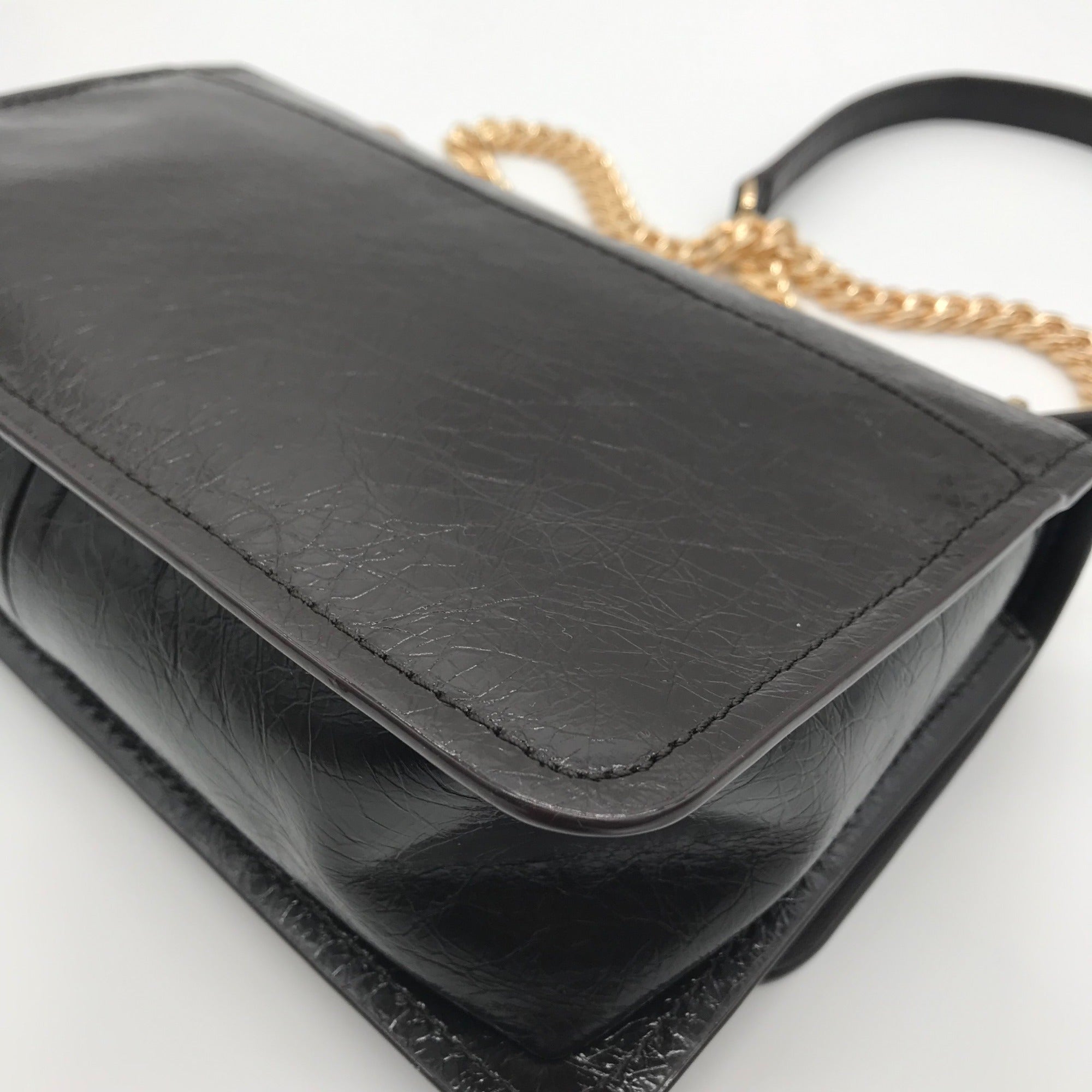 Michael Kors Chocolate Suede &amp; Leather Claire Shoulder Bag