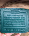 Coach Green Leather Peyton LIN C Embossed Zip Tote Bag F31404