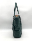 Coach Green Leather Peyton LIN C Embossed Zip Tote Bag F31404