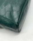 Coach Green Leather Peyton LIN C Embossed Zip Tote Bag F31404