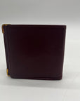 Cartier Vintage Burgundy Smooth Leather Bifold Wallet