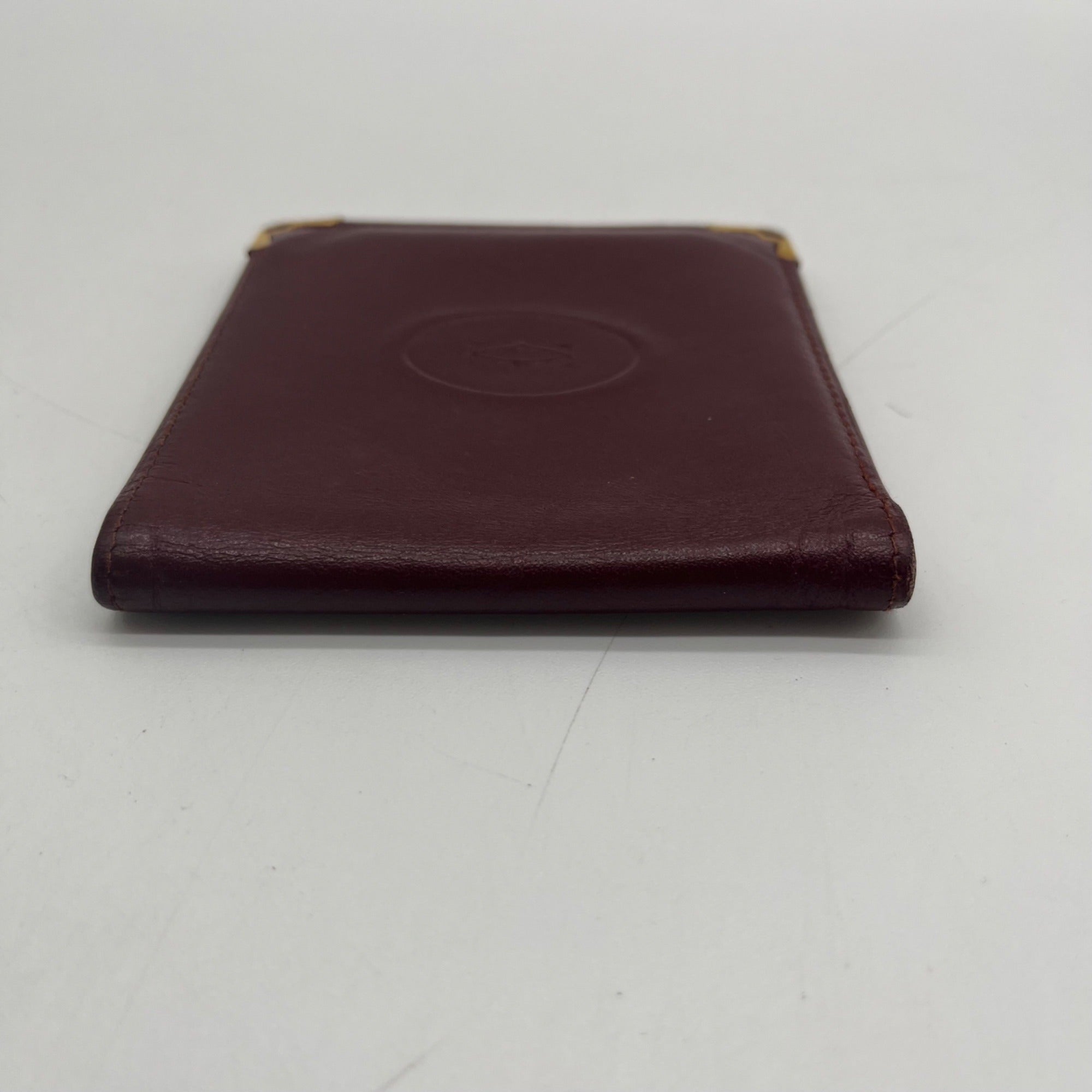 Cartier Vintage Burgundy Smooth Leather Bifold Wallet