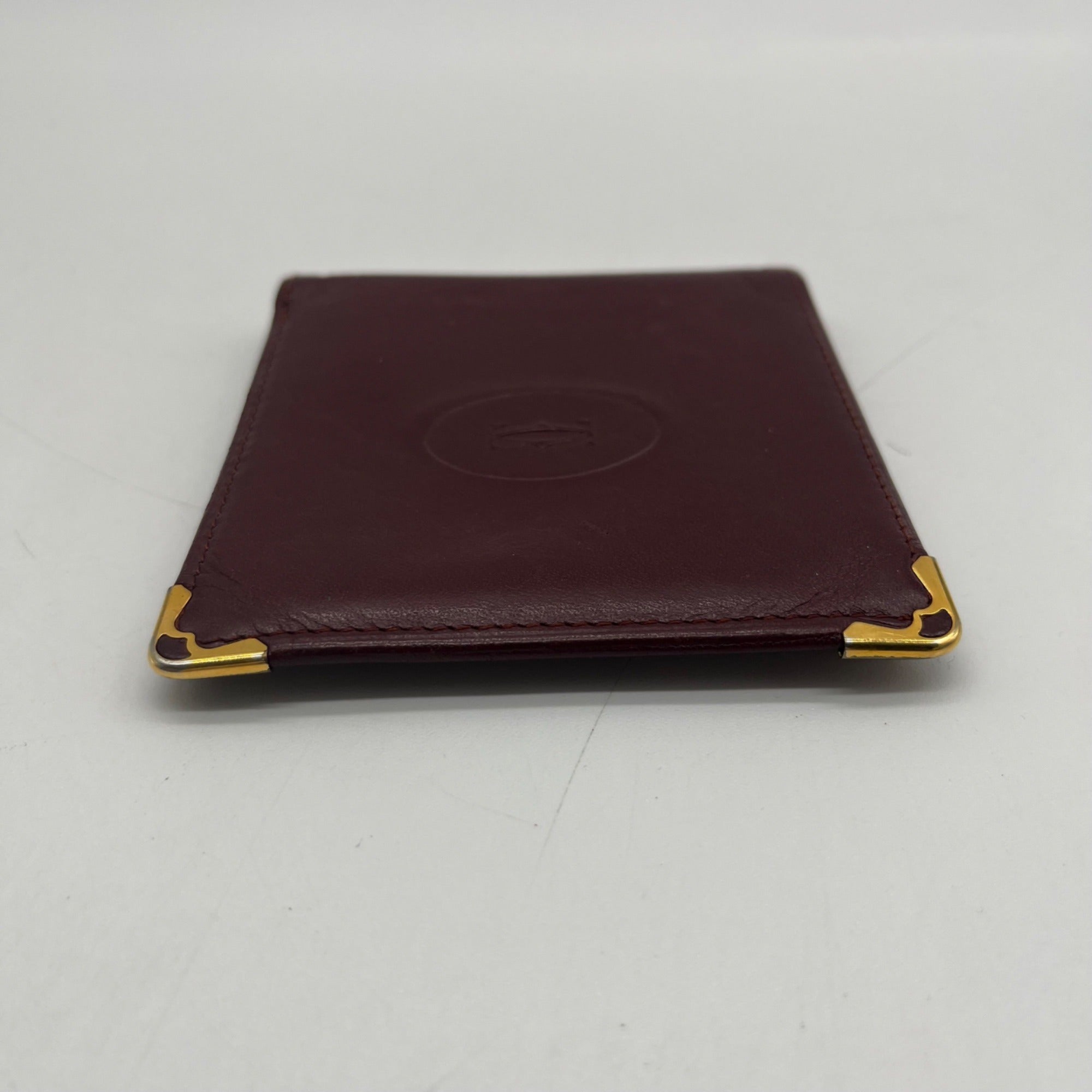 Cartier Vintage Burgundy Smooth Leather Bifold Wallet