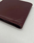 Cartier Vintage Burgundy Smooth Leather Bifold Wallet