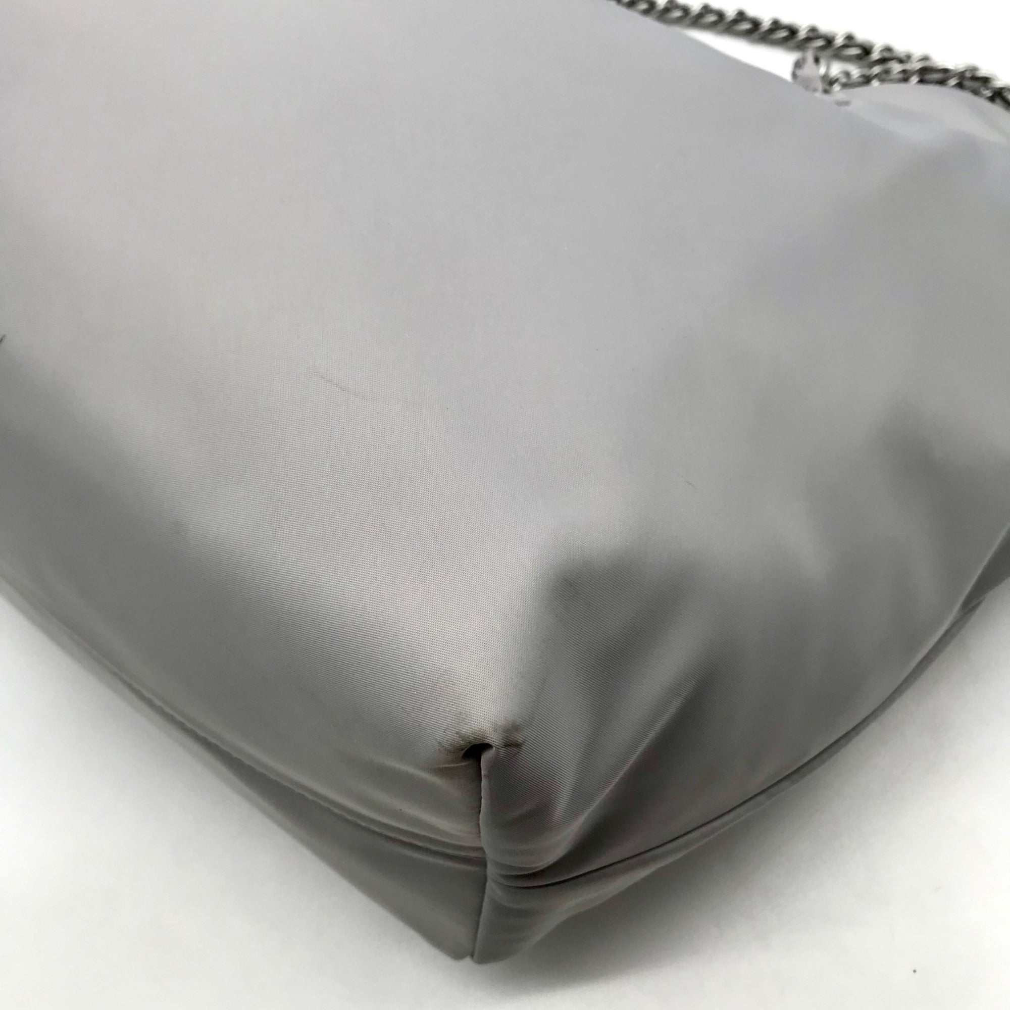 Tory Burch Light Gray Nylon Ella Chain Tote Bag