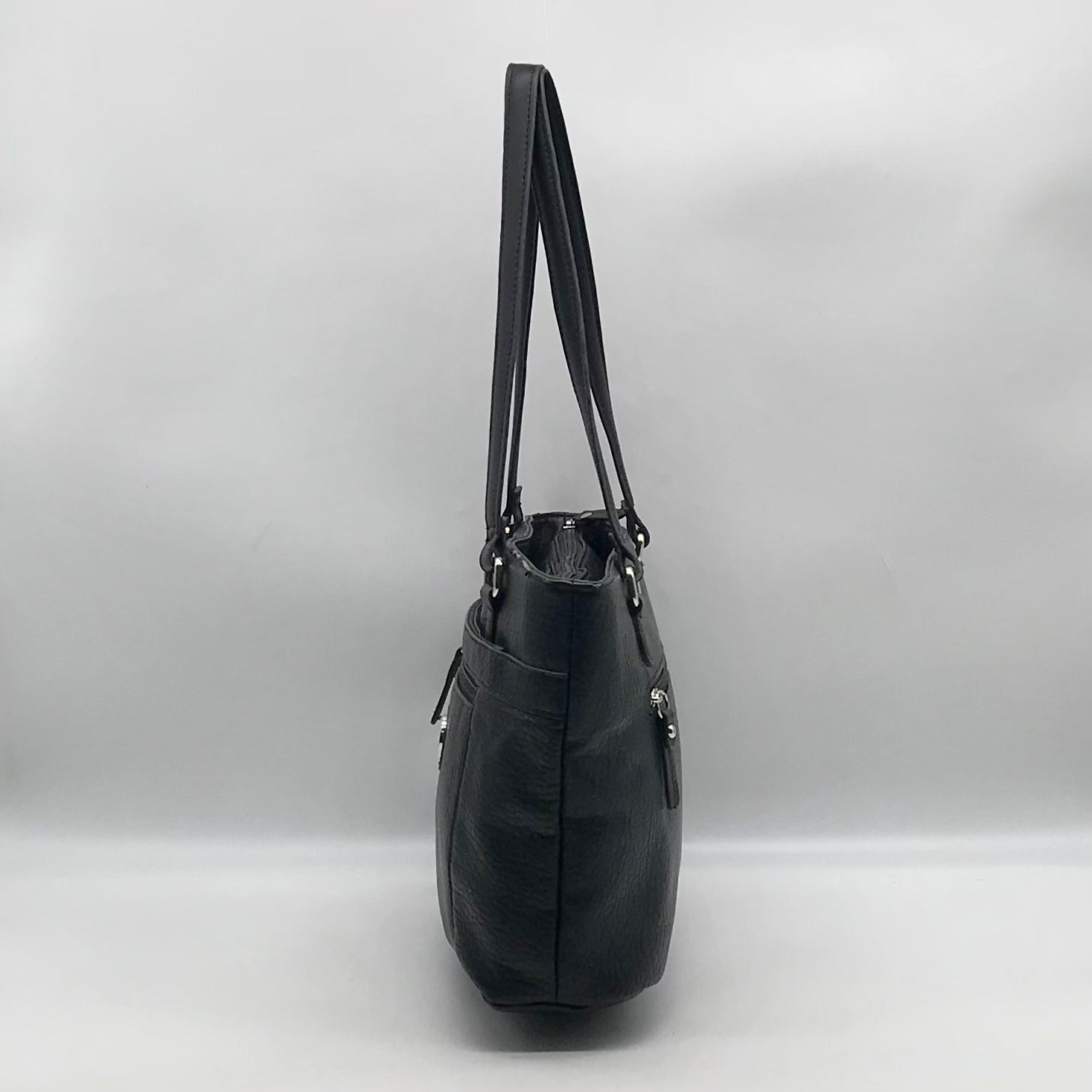 Giani Bernini Black Pebbled Tote Bag