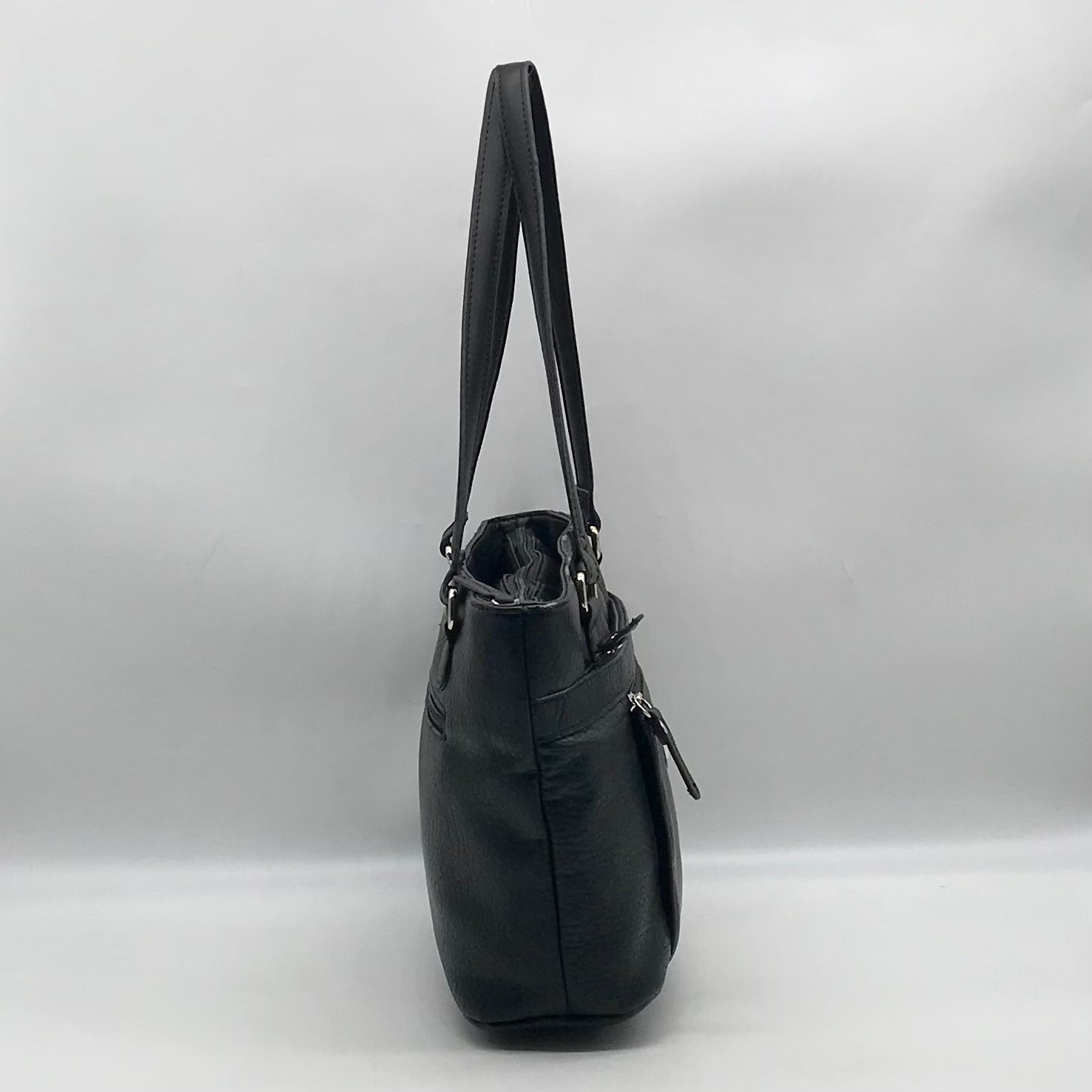 Giani Bernini Black Pebbled Tote Bag