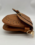 MMS Brands Brown Small Faux Leather Crossbody Bag
