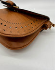 MMS Brands Brown Small Faux Leather Crossbody Bag