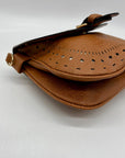 MMS Brands Brown Small Faux Leather Crossbody Bag