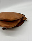 MMS Brands Brown Small Faux Leather Crossbody Bag