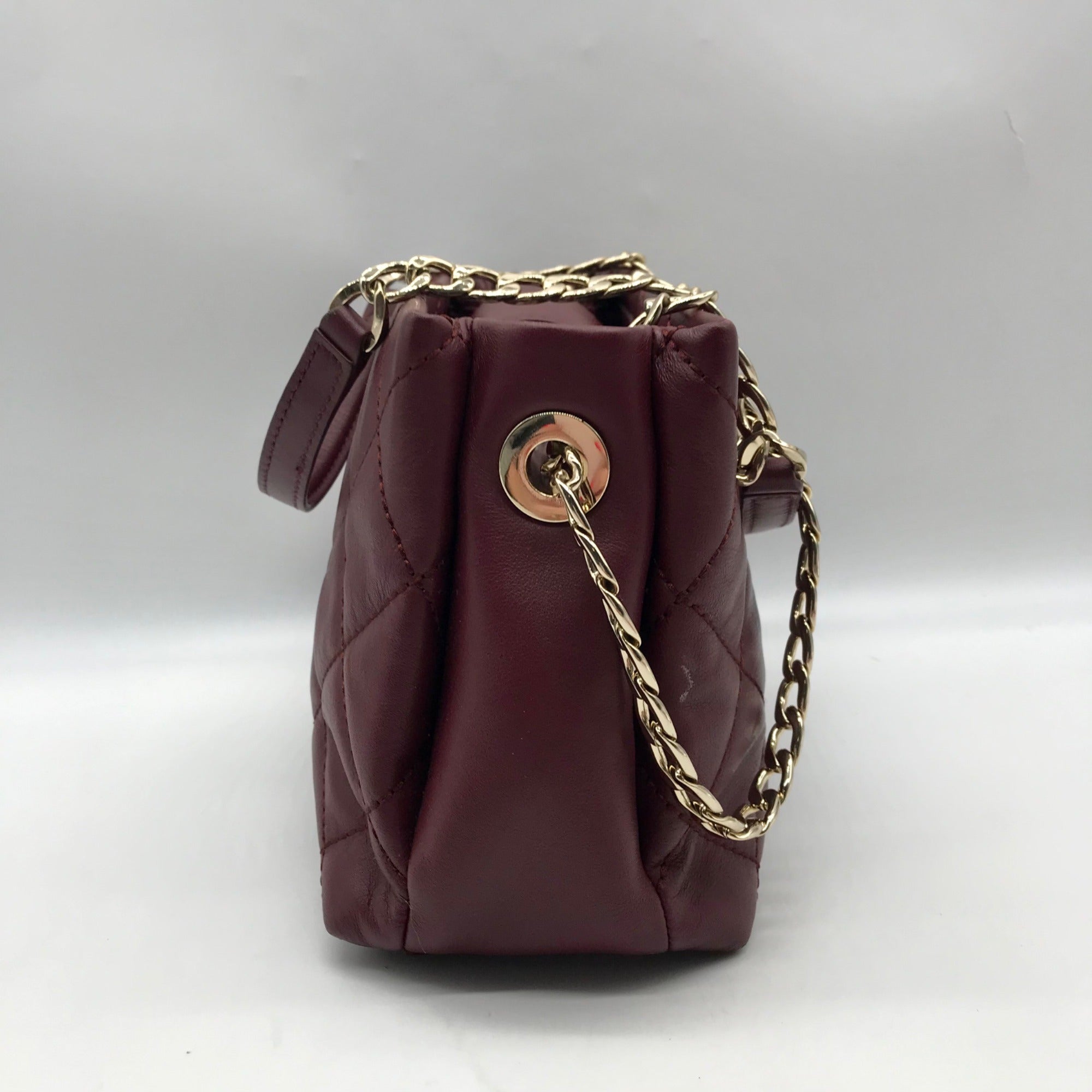 Kate Spade Burgundy Quilted Leather Emerson Place Jenia Shoulder Bag