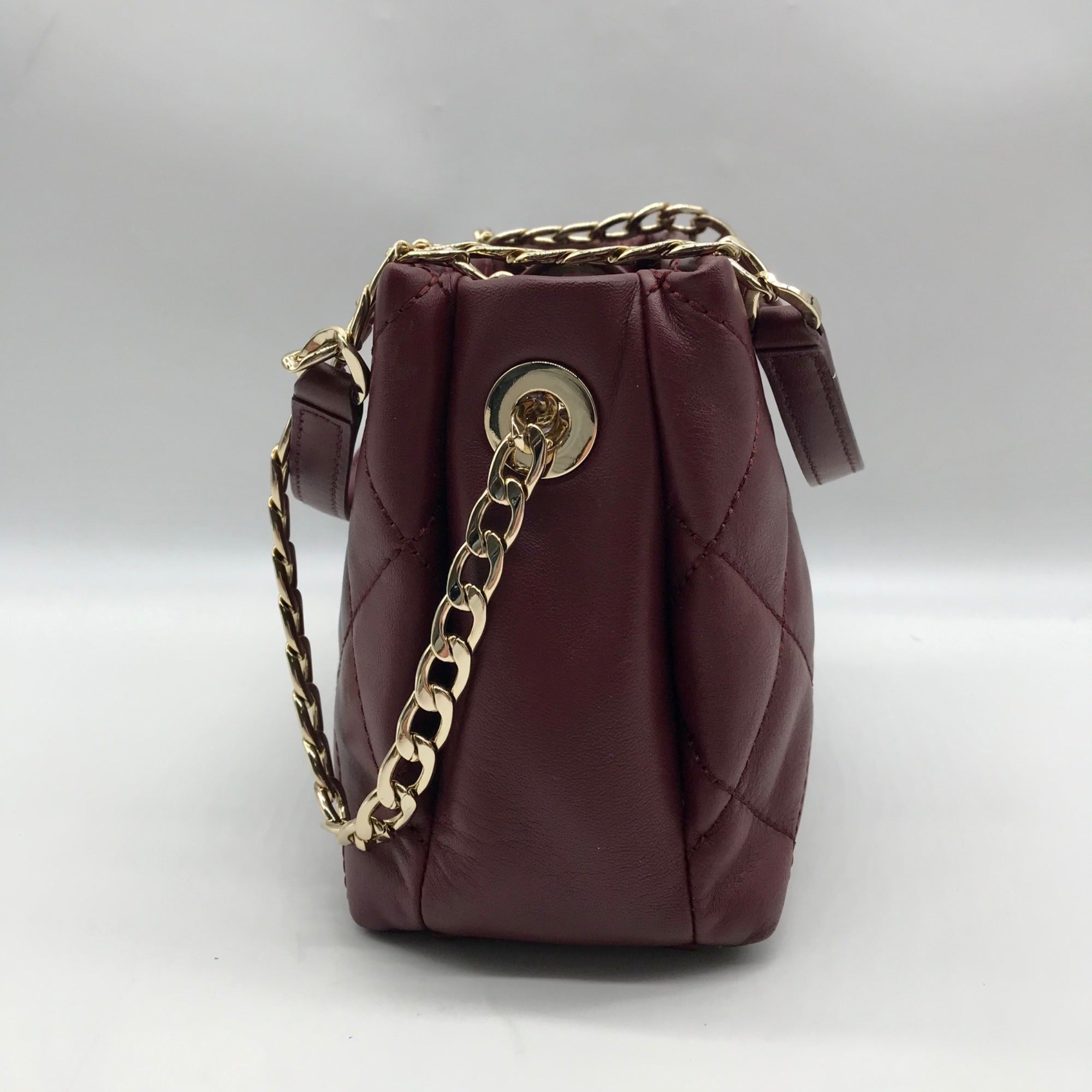 Kate Spade Burgundy Quilted Leather Emerson Place Jenia Shoulder Bag