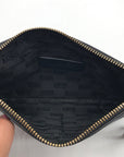 Michael Kors Black Pebbled Leather Fulton Large Writslet Clutch