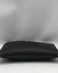 Michael Kors Black Pebbled Leather Fulton Large Writslet Clutch
