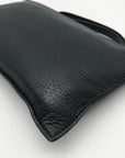 Michael Kors Black Pebbled Leather Fulton Large Writslet Clutch