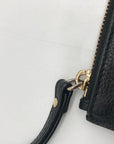 Michael Kors Black Pebbled Leather Fulton Large Writslet Clutch