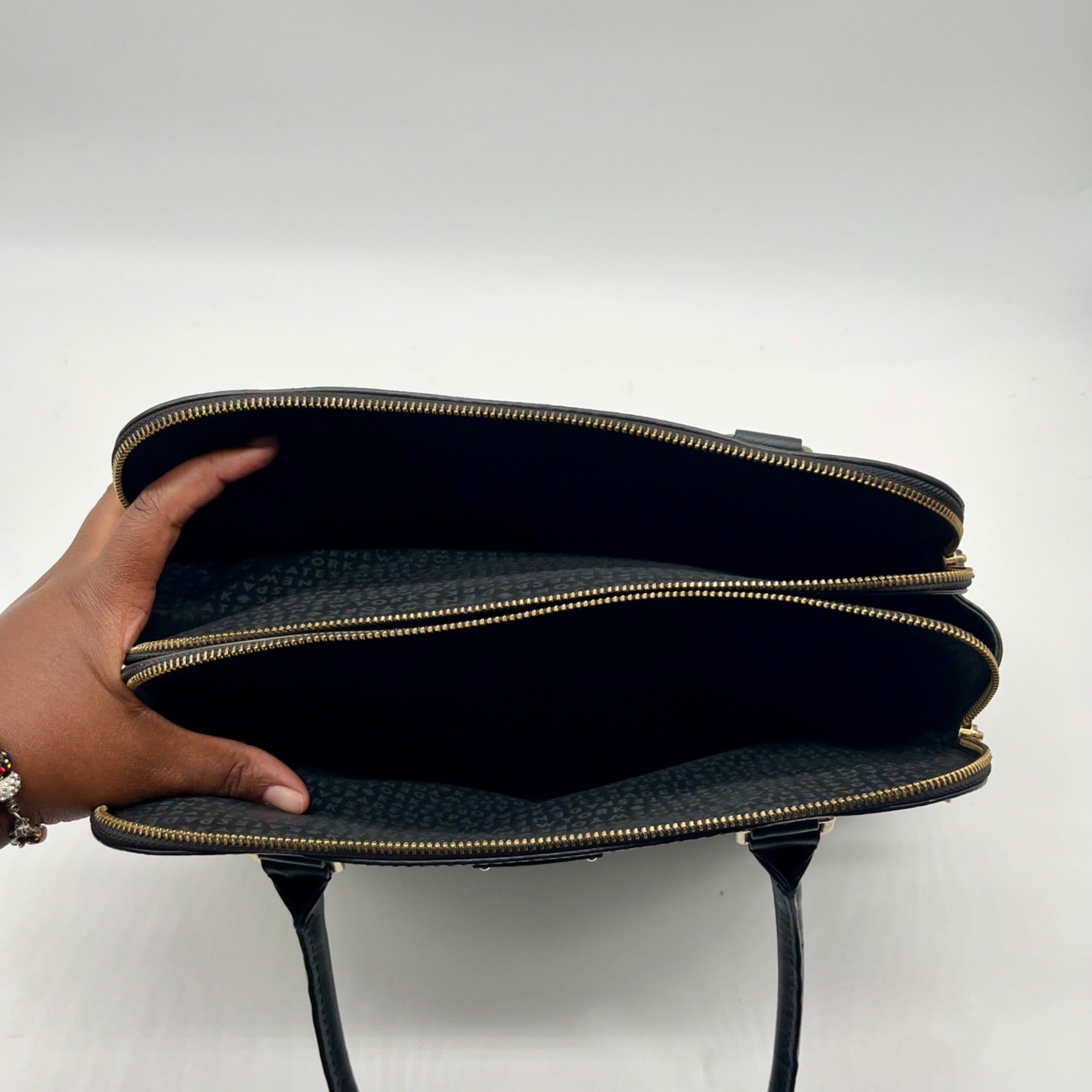 Kate Spade Black Grove Street Leather Satchel Bag