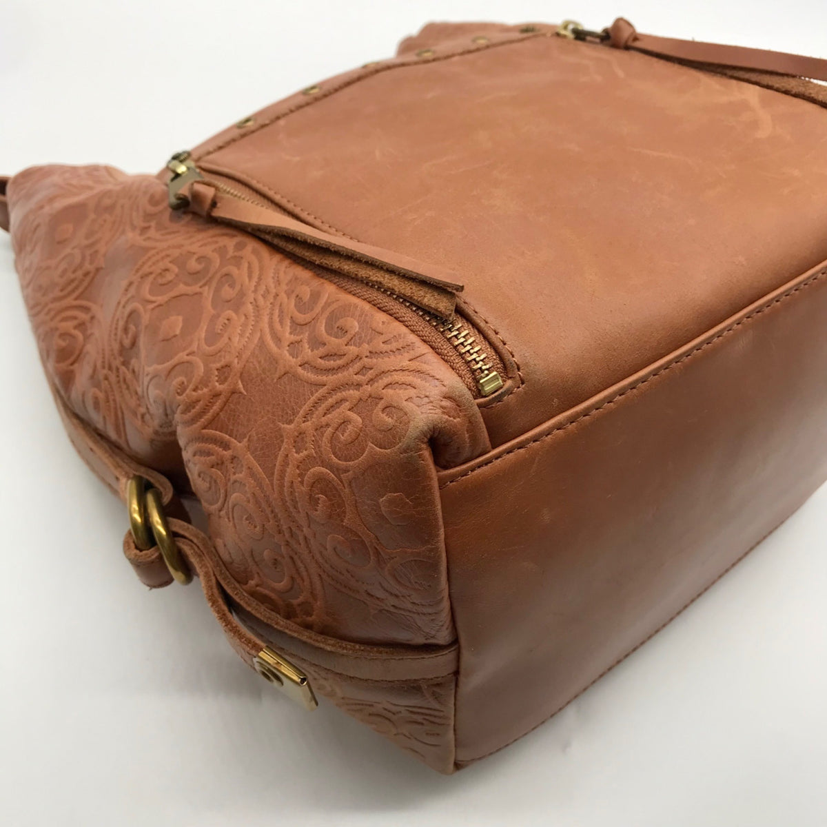 Unbranded Brown Faux Leather Hobo Bag