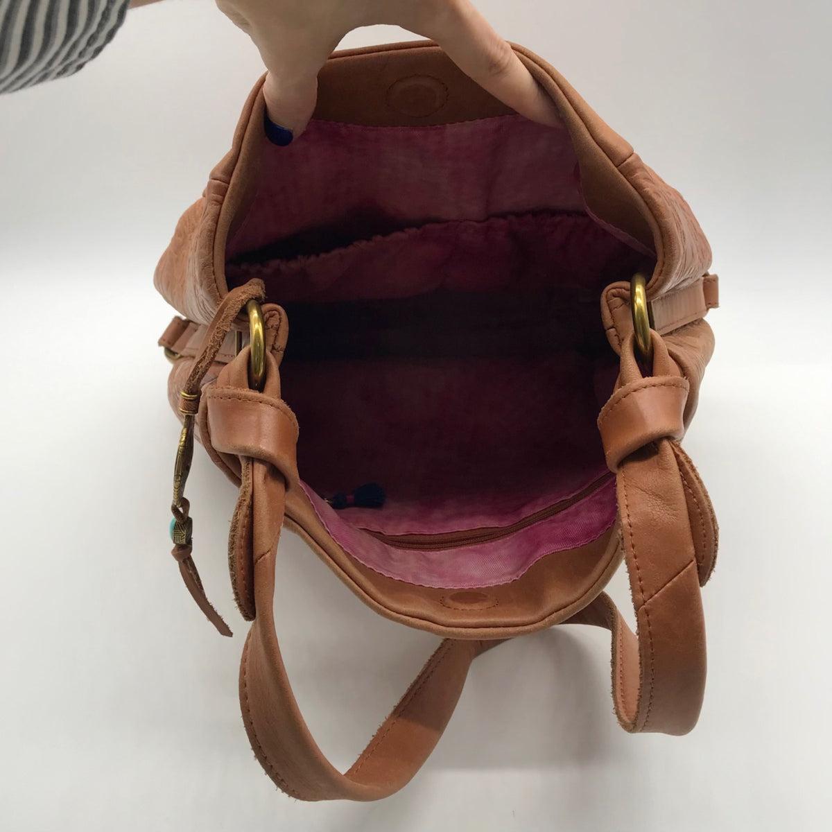 Unbranded Brown Faux Leather Hobo Bag