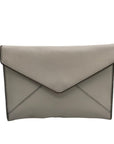 Rebecca Minkoff Gray Leather Leo Envelope Clutch