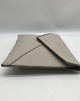 Rebecca Minkoff Gray Leather Leo Envelope Clutch