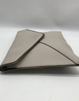 Rebecca Minkoff Gray Leather Leo Envelope Clutch