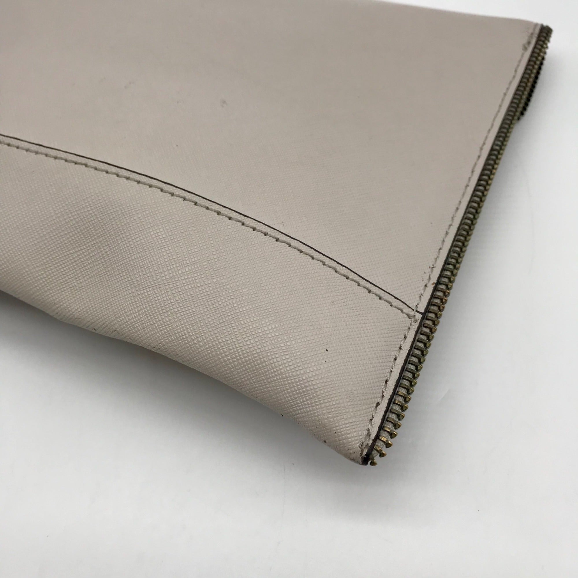Rebecca Minkoff Gray Leather Leo Envelope Clutch