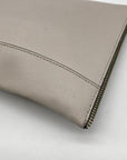 Rebecca Minkoff Gray Leather Leo Envelope Clutch