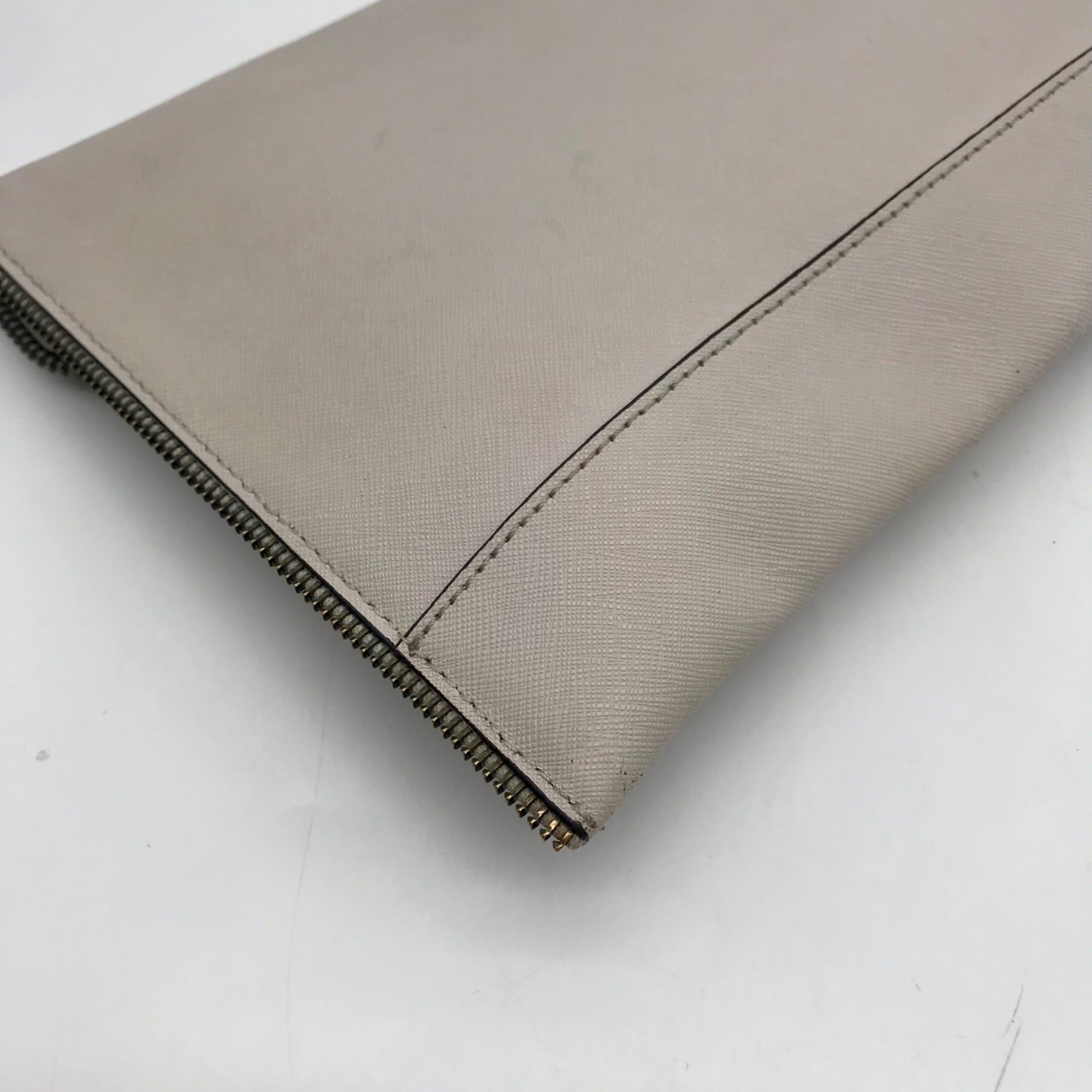 Rebecca Minkoff Gray Leather Leo Envelope Clutch