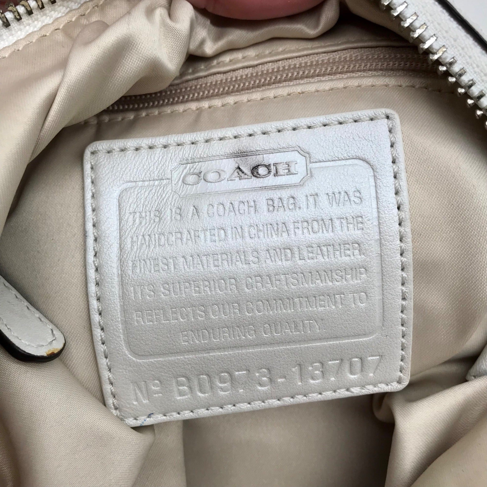 Coach Beige And Ivory Jacquard Canvas Ali Hobo Bag 13707