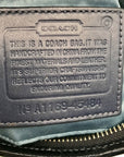 Coach Dark Blue Patent Leather Audrey Zipper Wristlet 45484