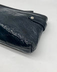 Coach Dark Blue Patent Leather Audrey Zipper Wristlet 45484