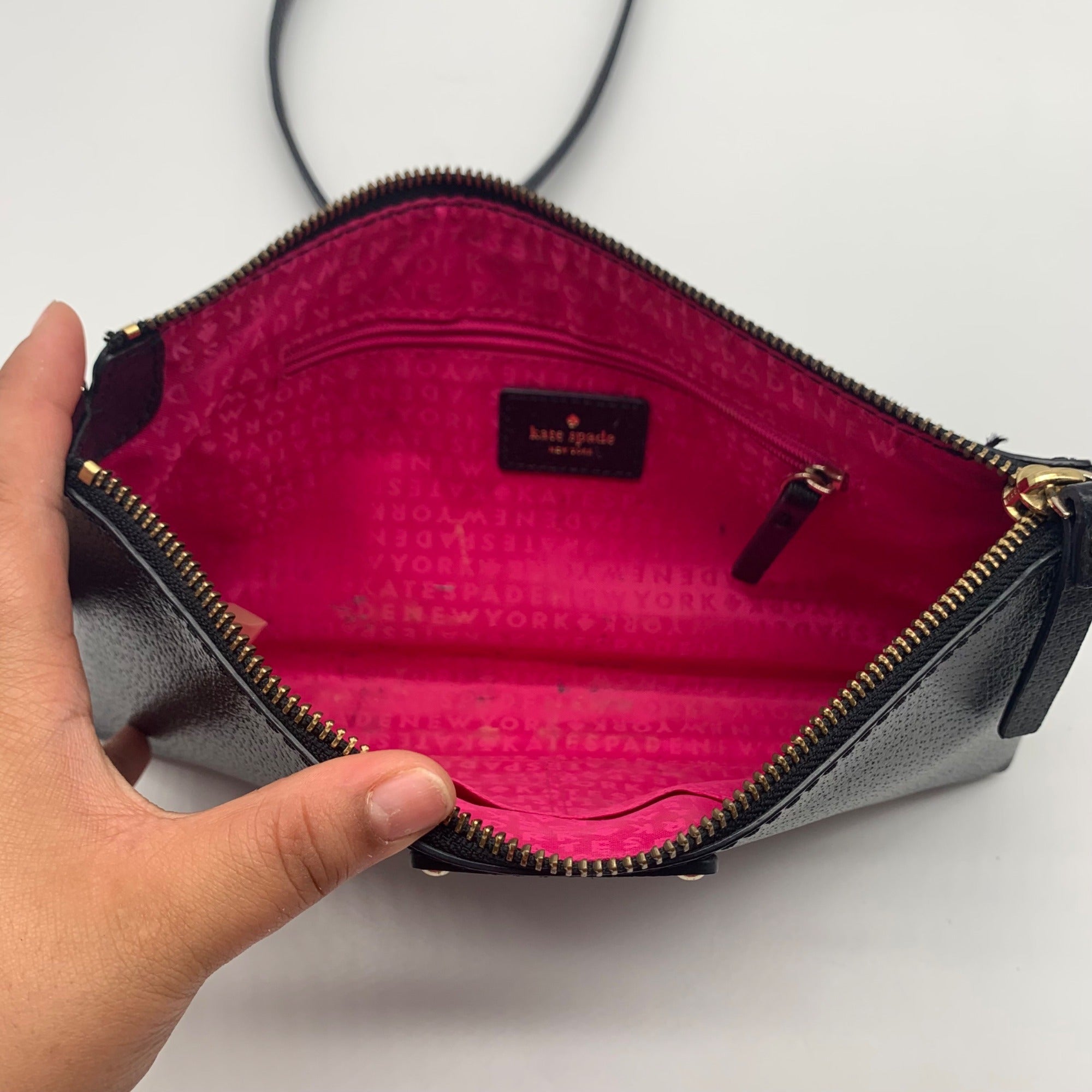 Kate Spade Black Leather Byrd Wellesley Crossbody