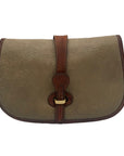 Dooney & Bourke Taupe & Brown Pebbled Leather Vintage Crossbody Bag