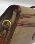 Dooney & Bourke Taupe & Brown Pebbled Leather Vintage Crossbody Bag