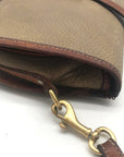 Dooney & Bourke Taupe & Brown Pebbled Leather Vintage Crossbody Bag