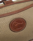 Dooney & Bourke Taupe & Brown Pebbled Leather Vintage Crossbody Bag