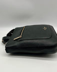 Kate Spade Black Pebbled Leather Leila Top Zip Crossbody Bag