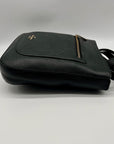 Kate Spade Black Pebbled Leather Leila Top Zip Crossbody Bag