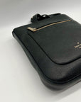 Kate Spade Black Pebbled Leather Leila Top Zip Crossbody Bag