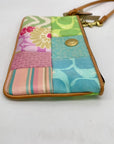 Coach Pastel Sateen & Canvas Patchwork Wristlet