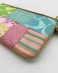 Coach Pastel Sateen & Canvas Patchwork Wristlet