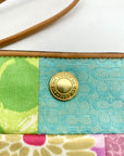 Coach Pastel Sateen & Canvas Patchwork Wristlet