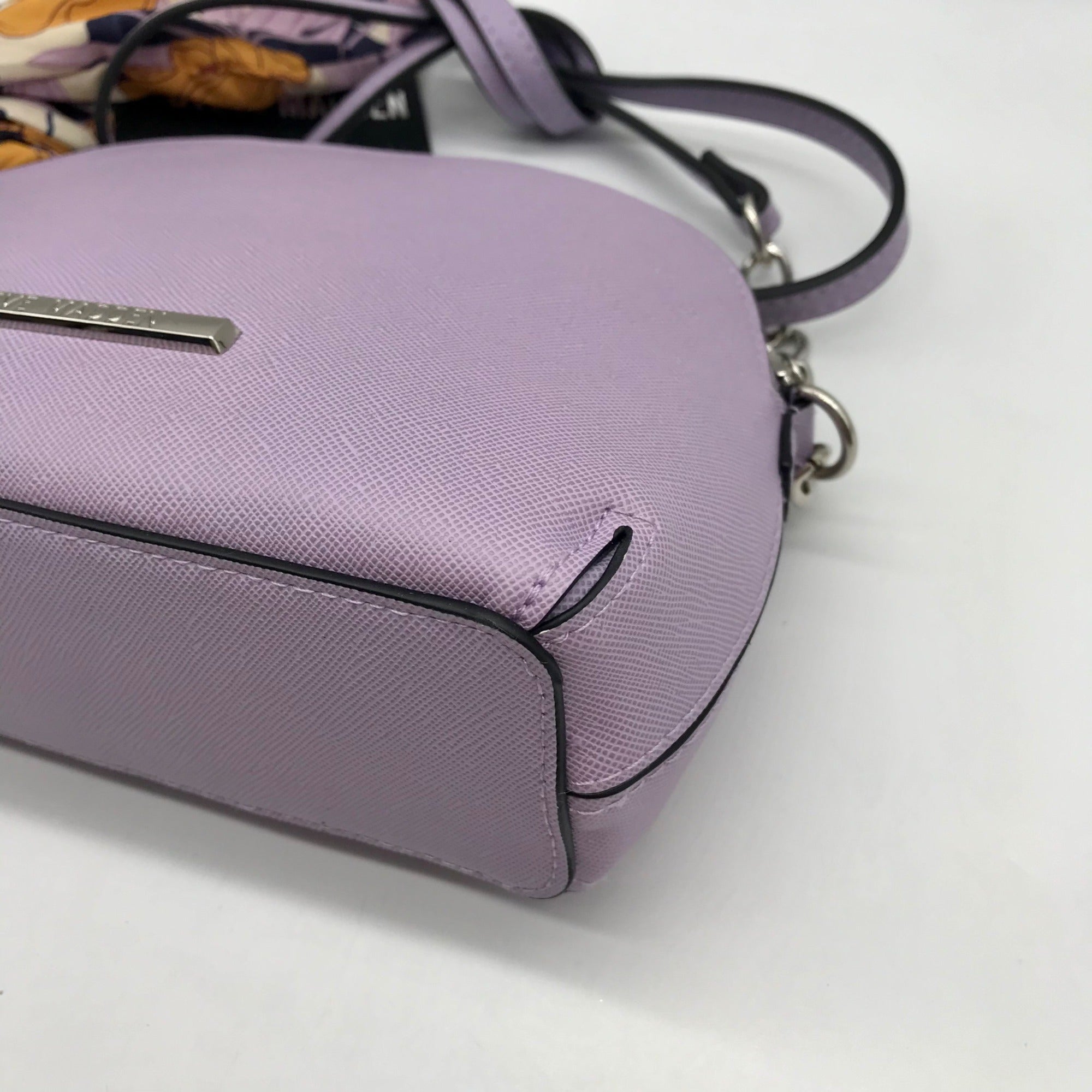 Steve Madden Purple Dome Crossbody With Floral Scarf