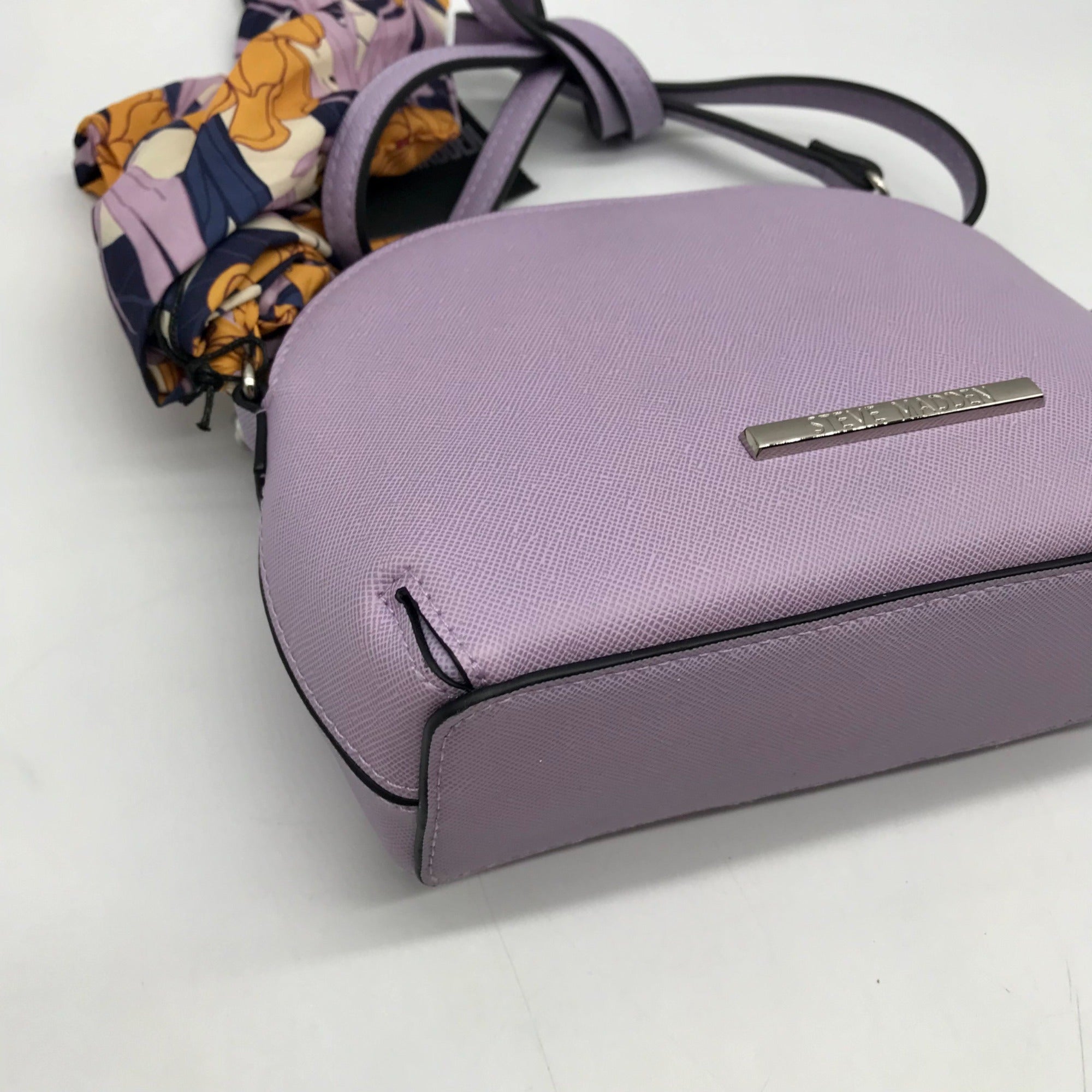 Steve Madden Purple Dome Crossbody With Floral Scarf